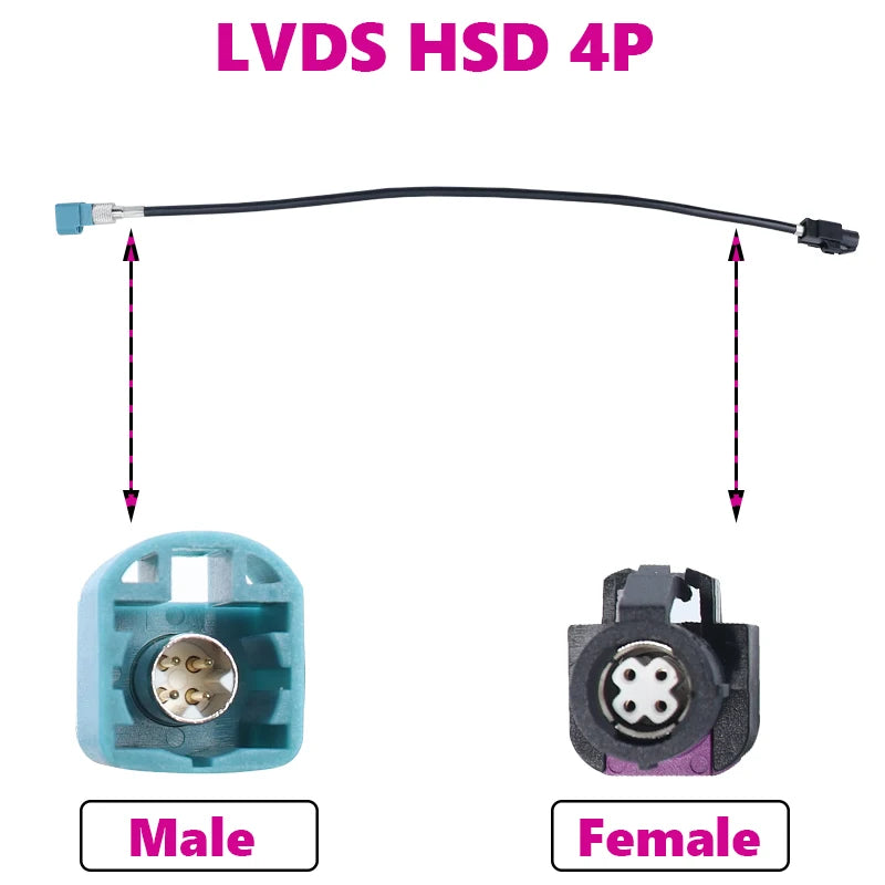 For Mercedes Benz extension 4-core coaxial cables Car coaxial connector Fakra HSD LVDS 4pi