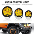 12V24V Yellow / White 3'' 5'' 7'' LED Car Headlight DRL Lamp Jeep Spot light For Truck ATV