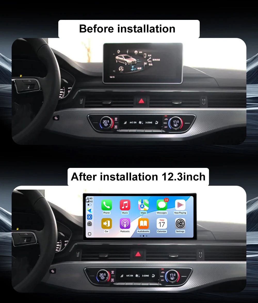 Android 16 For Audi A4L A5L 2017-2019 RHD/LHD Car Radio Stereo Multimedia Player GPS Navig