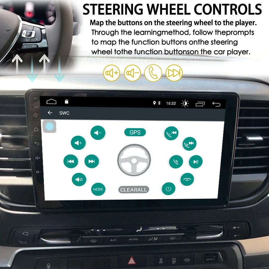 360 Camera Carplay Android 14 Car Multimedia PlayerJumpy 3 Expert For Toyota Proace 2016-2