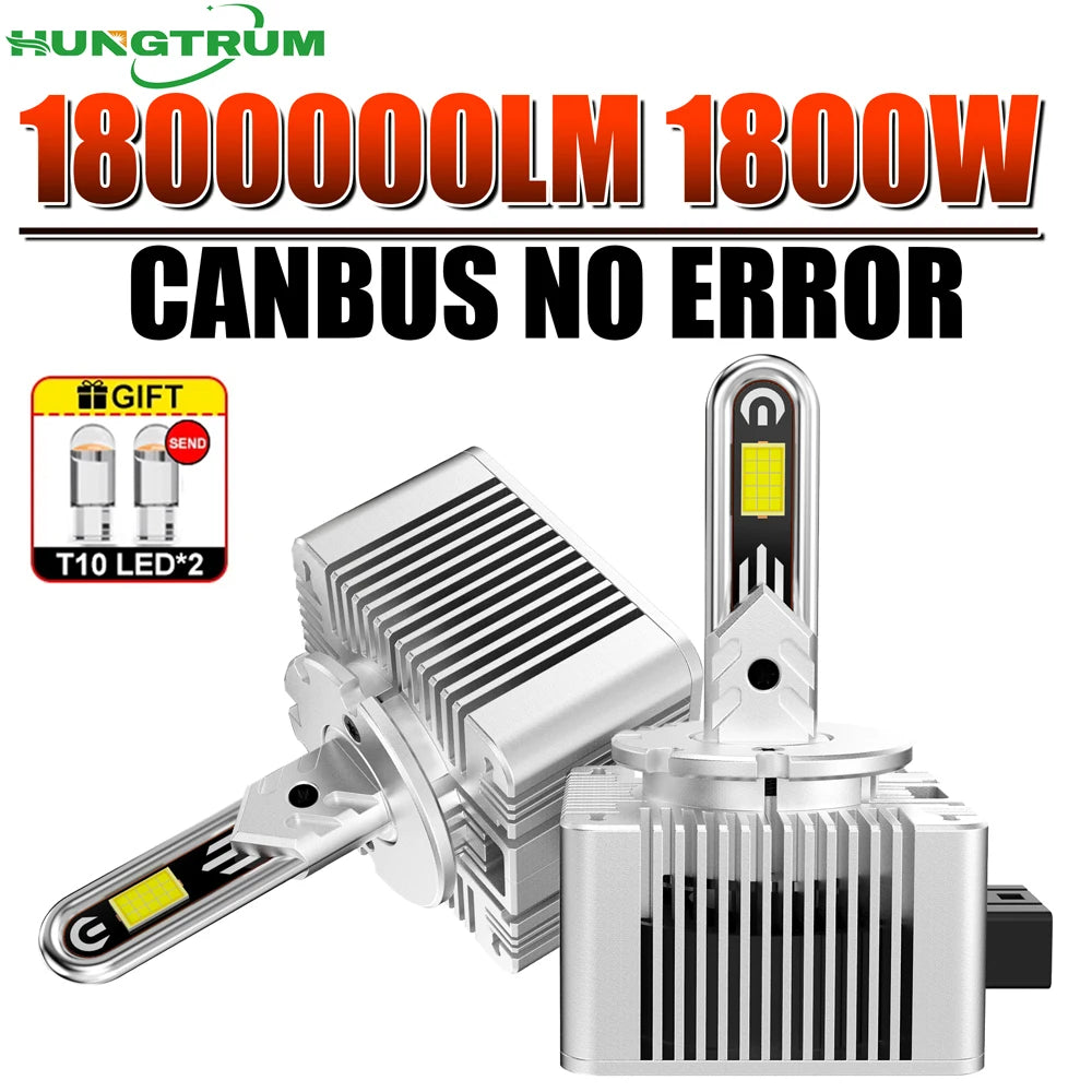 D3S D1S Led Headlight HID CANBUS 1800W 1800000LM D1R D3R D2S D4S Led Headlamp Bulb D2R D4R
