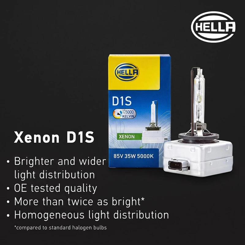 HELLA Xenon HID D1S D3S Standard Lamps Original Car Head Light 4300K 5000K 6000K Warm Whit