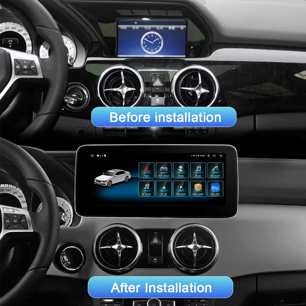 10.25INCH Car Radio Android 14 For Mercedes Benz GLK X204 Wireless CarPlay Auto Multimedia