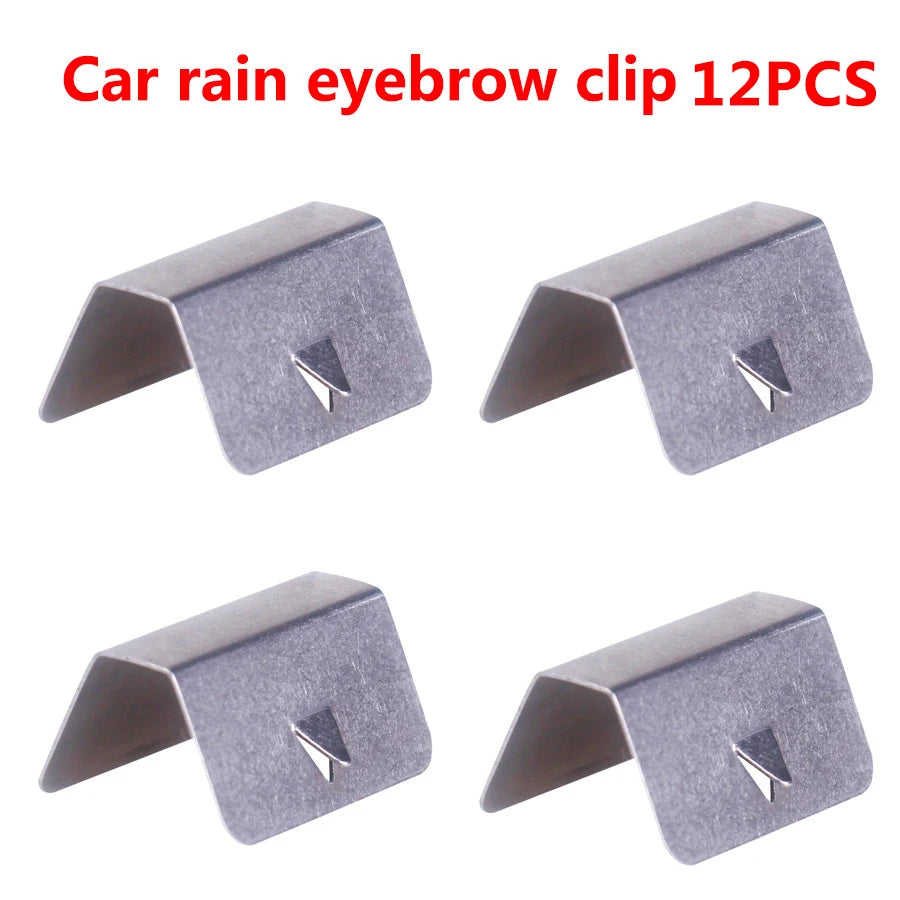 12pcs/lot Universal In Channel Wind / Rain Deflectors Fitting Clips Replacements Rain Eyeb