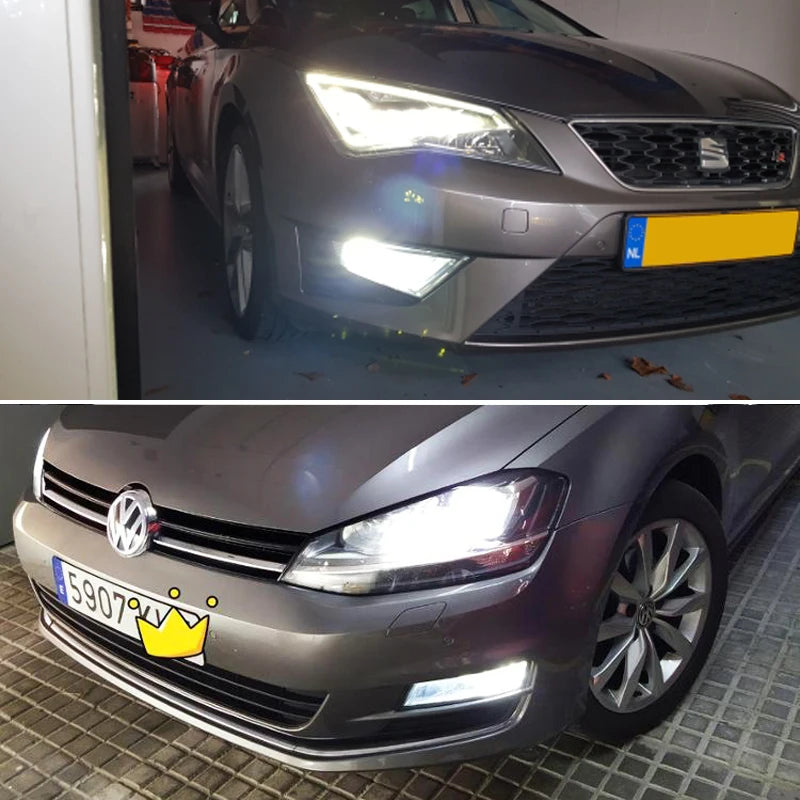 2pcs H8 H11 HB4 9006 HB3 9005 Fog Light LED Bulb 3030SMD 6000K White 1200LM Car Running Driving Lamp Canbus No Error 12V 24V