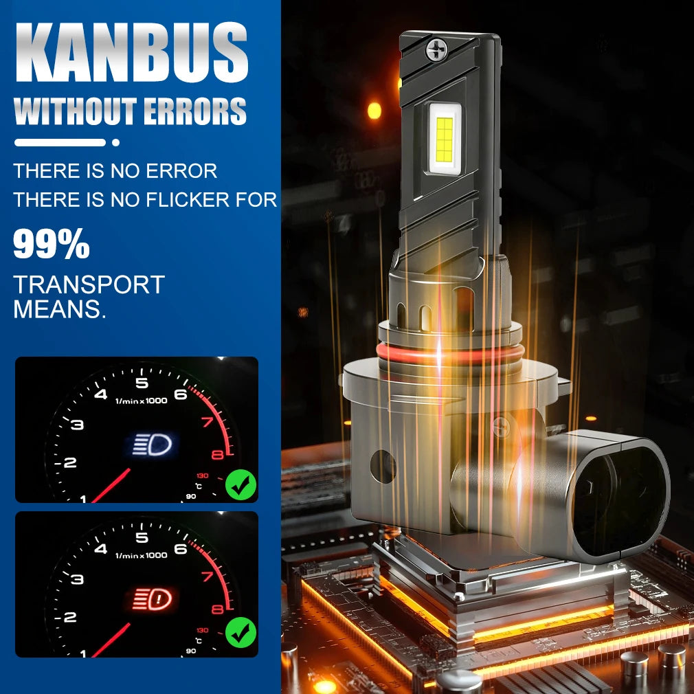 H11 H8 LED Headlight Canbus No error 9005 HB3 9006 HB4 Led Blubs for Car 100W 20000LM Head