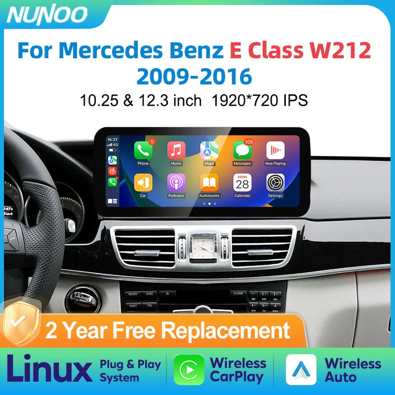Linux Touch Screen Car Radio For Mercedes Benz E Class W212 2009-2016 GPS With Wireless Ca