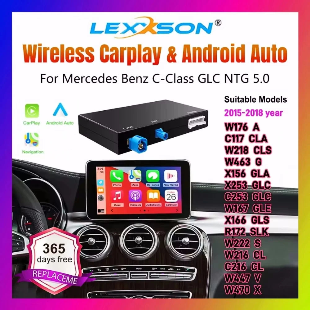 Wireless CarPlay for Mercedes Benz 5.0 A CLA GLA W176 C-Class W205 GLC 2015-2018 With Andr | AUTOKITSHOP