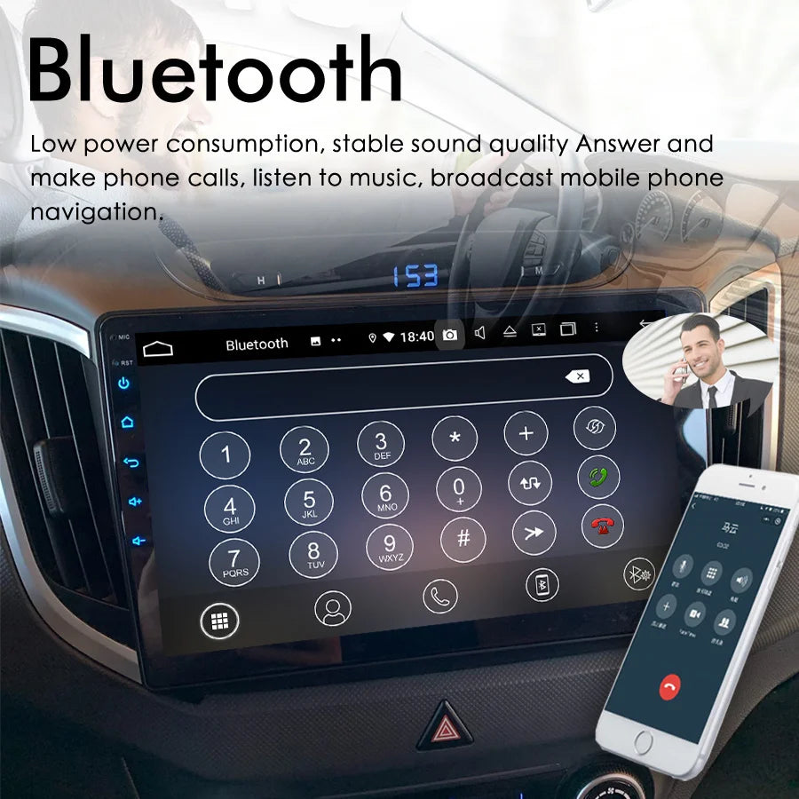 Android Screen For Hyundai Creta IX25 2015-2019 AI Voice Car Radio Head Unit Navigation St