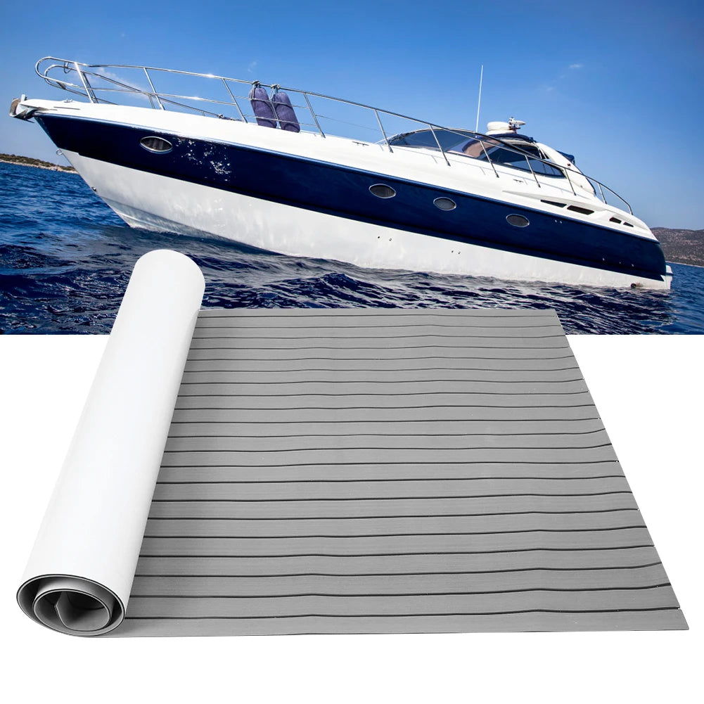 120x240cm Boat EVA Foam Teak Floor Mat Non-Slip Self-Adhesive Pad Cuttable Waterproof Marine Car - Automotive LED Light