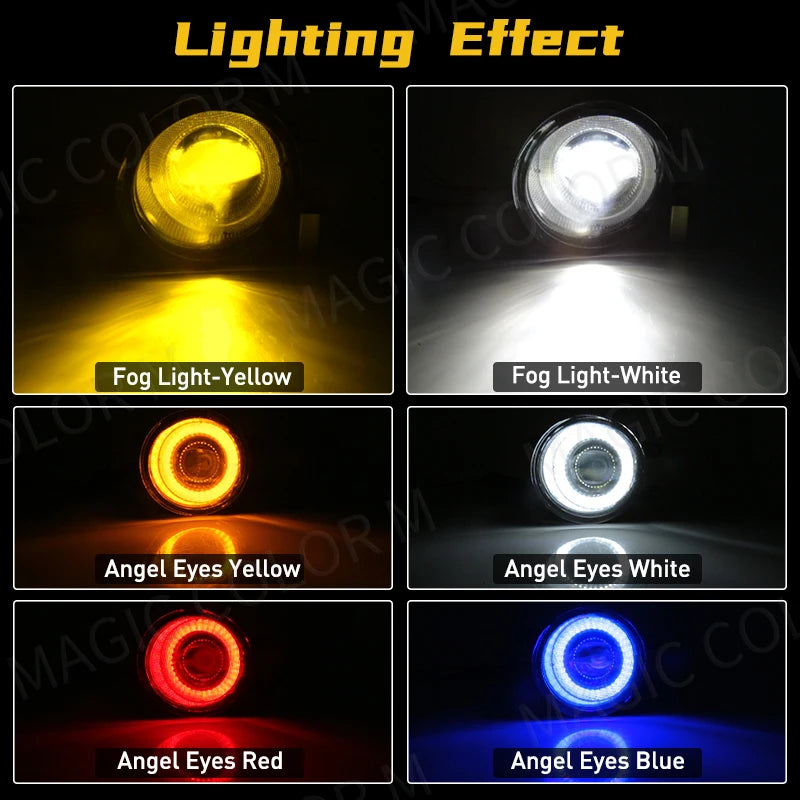 Angel Eye Fog Light For Toyota Highlander Kluger Avalon Prius C-HR CHR Estima 4Runner Car  | AUTOKITSHOP