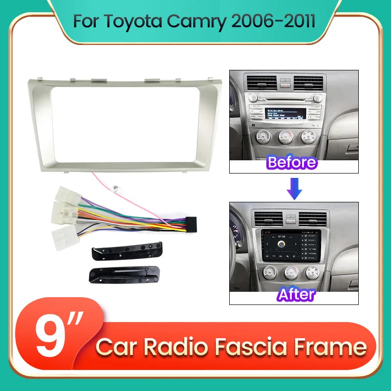 Car Radio Fascia Frame for Toyota Camry 40 50 2006-2011 Android 9inch Host Unit Power Cabl | AUTOKITSHOP