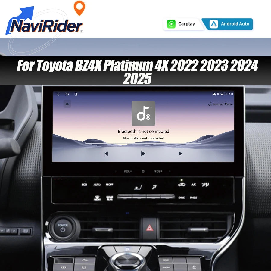 12.3inch For Toyota BZ4X Platinum 4X 2022 2023 2024 2025 Car Stereo Radio Android Auto Mul