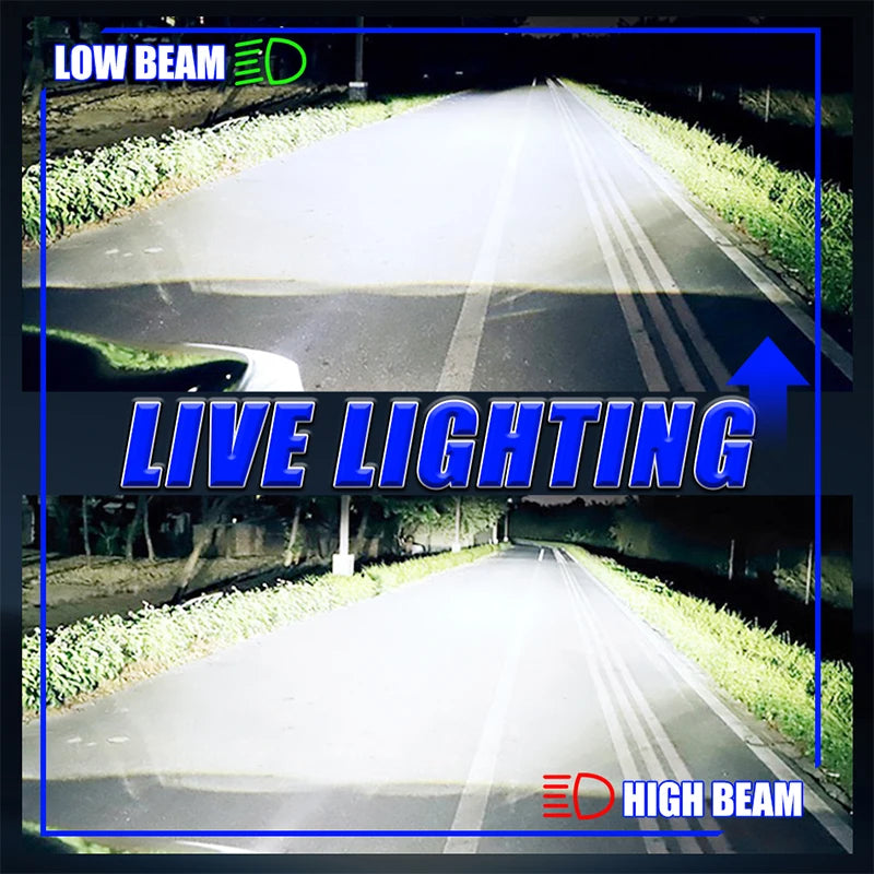 7800W H7 LED Headlight Bulb Mini Wireless 8600000LM 6000K 7535 CSP for Car Headlamp Auto D