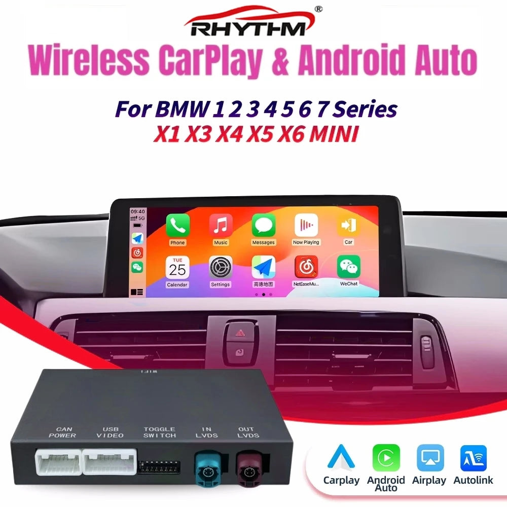 Wireless Apple CarPlay Android Auto Intelligent Decoder Box For BMW 1 2 3 4 5 6 7 Series X | AUTOKITSHOP
