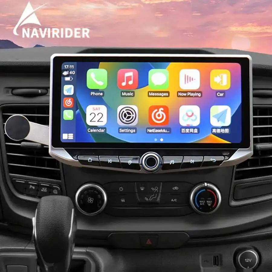 automatic wireless BT Navi built-in 360 Car Video Player For Ford Transit T250 2022 10.88"