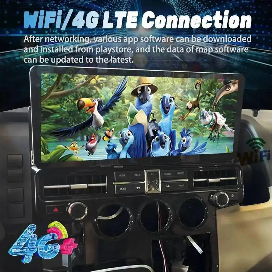 Android Car Radio 15.6Inch Auto Radio For Toyota Hiace Granvia 2019 4G HU GPS Multimedia C