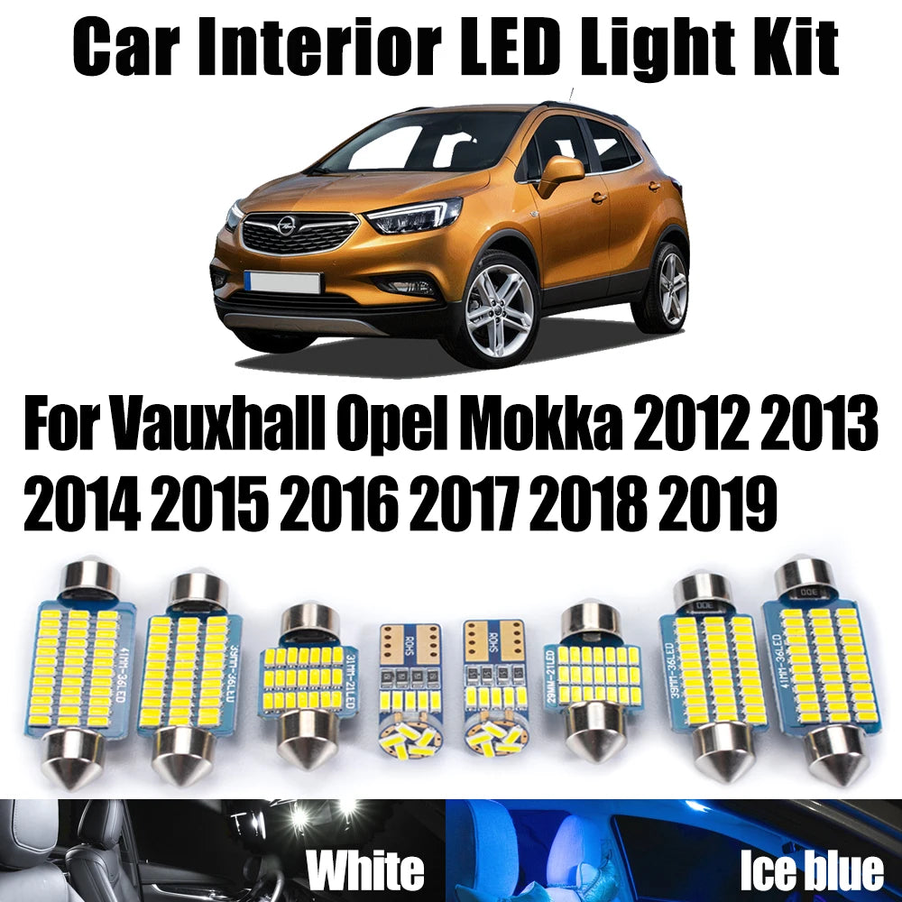 12-Piece LED Interior Light Kit for Opel 2012-2014 - Canbus Error-Free Interior Bulbs