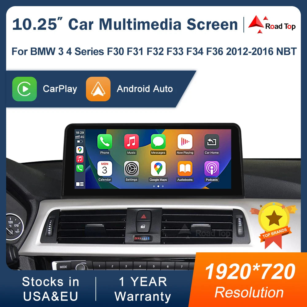CN 10.25' Multimedia Display For BMW 3 4 Series F30 F31 F32 F33 F34 F36 2012-2016 NBT Touc | AUTOKITSHOP