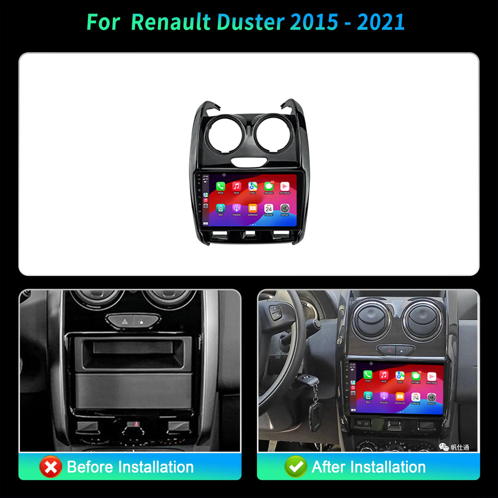 For Renault Duster 2015-2021 Android 14 Car Radio Multimedia Navigation Wireless CarPlay T