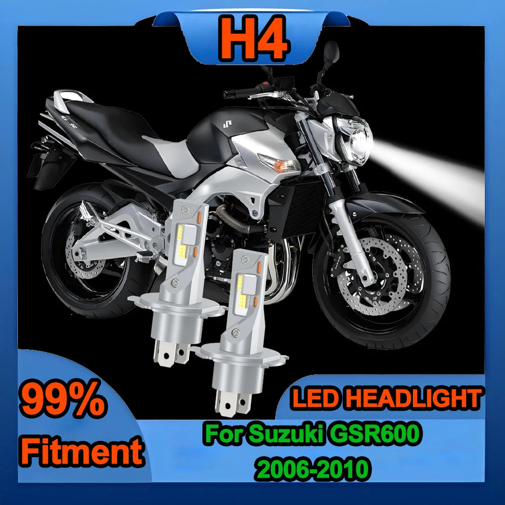1/2PCS H4 Motorcycle Headlight Bulb Mini Size 1:1 Original Design For Suzuki GSR600 2006-2