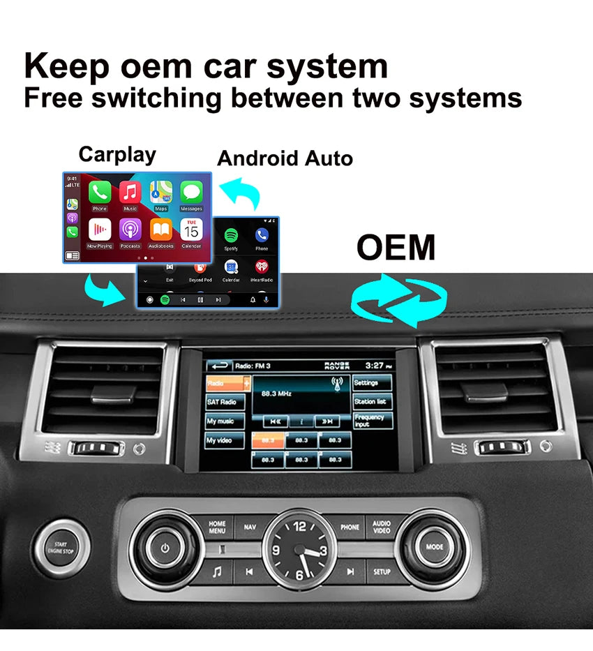 Original Screen Upgrade Wireless Carplay Android Auto Adapter For Land Rover DISCOVERY 4 2
