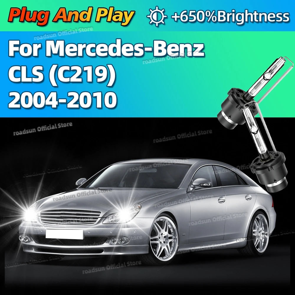 Xenon 35W 6000K White Car HID Headlight Replace Light Bulbs For Mercedes Benz CLS C219 200