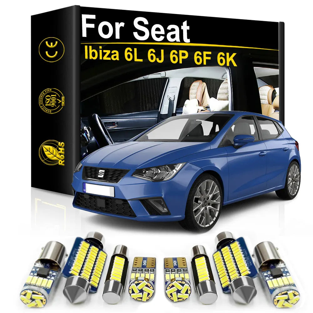 LED Interior Light Kit for Seat Ibiza 6L 6J 6P 6F 6K MK2 MK3 MK4 MK5 - Canbus Error-Free Bulbs | AUTOKITSHOP