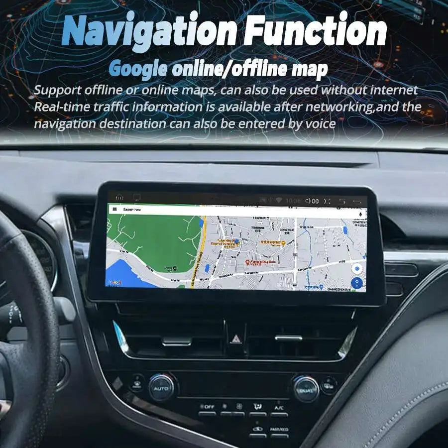 12.3 Inch Screen Car Multimedia Video Player Android 15 For Toyota Camry 2021-2023 GPS Nav | AUTOKITSHOP