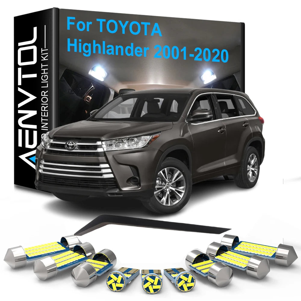 LED Interior Light Kit for Toyota Highlander 2001-2007 - Canbus Dome Map Door Trunk Bulbs | AUTOKITSHOP