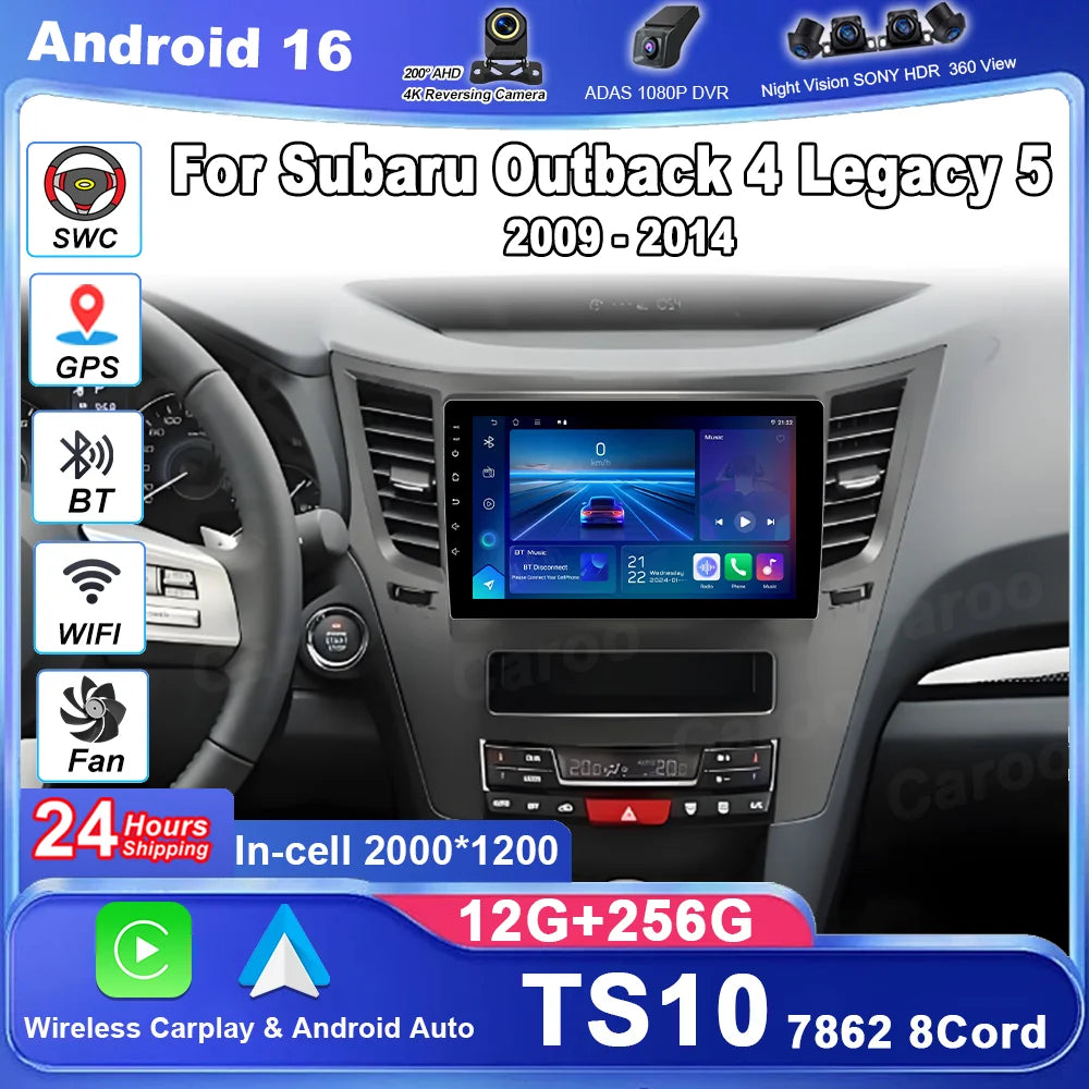 Android For Subaru Outback 4 Legacy 5 2009 - 2014 Car Radio Multimedia Video Player Naviga