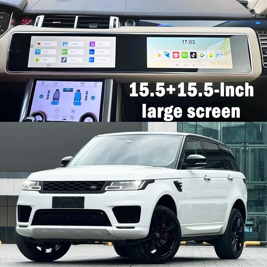 For Land Rover Range Rover Sport L494 2013 2017 Dual Screen Android Carplay 15.5+15.5'' Up | AUTOKITSHOP