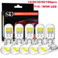 10/20/30/50/100pcs W5W Led T10 Canbus Car Light COB Glass Auto Automobiles License Plate L