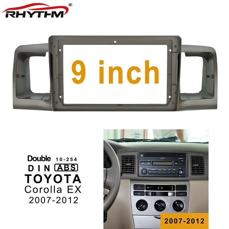 9 Inch 2din Car Radio Fascia For TOYOTA Corolla EX 2007-2012 Double Din Car Dvd Frame Adap | AUTOKITSHOP
