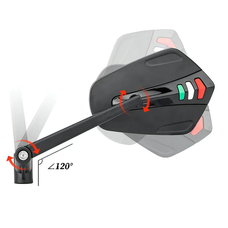 For Italjet Dragster 200 / 250i / 125 / 400 Rearview mirror CNC Aluminum Motorcycle Rearview Mir - Automotive LED Light