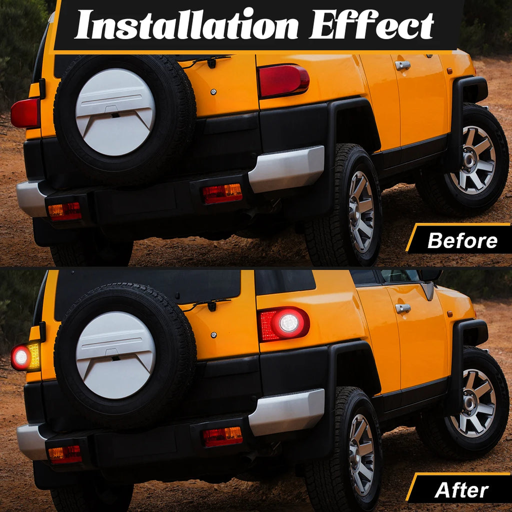 For Toyota FJ Cruiser 2007 2008 2009 2010 - 2018 2019 2020 LED Car Tail Lamps Reverse Brak | AUTOKITSHOP