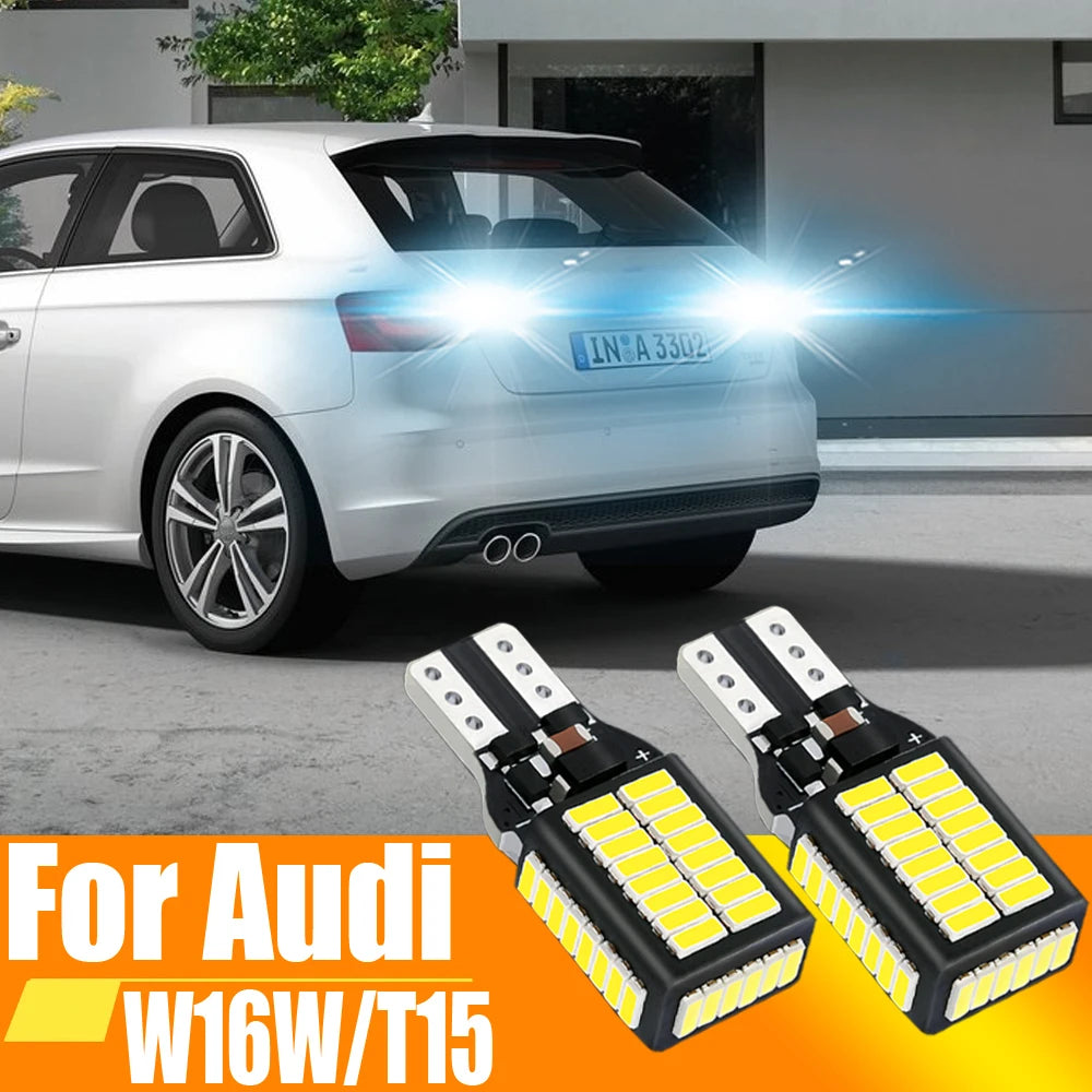 W16W T15 921 912 LED Canbus Reverse Light Bulbs On Car Back Up Lamp For Audi 8U Q5 8R Q7 4