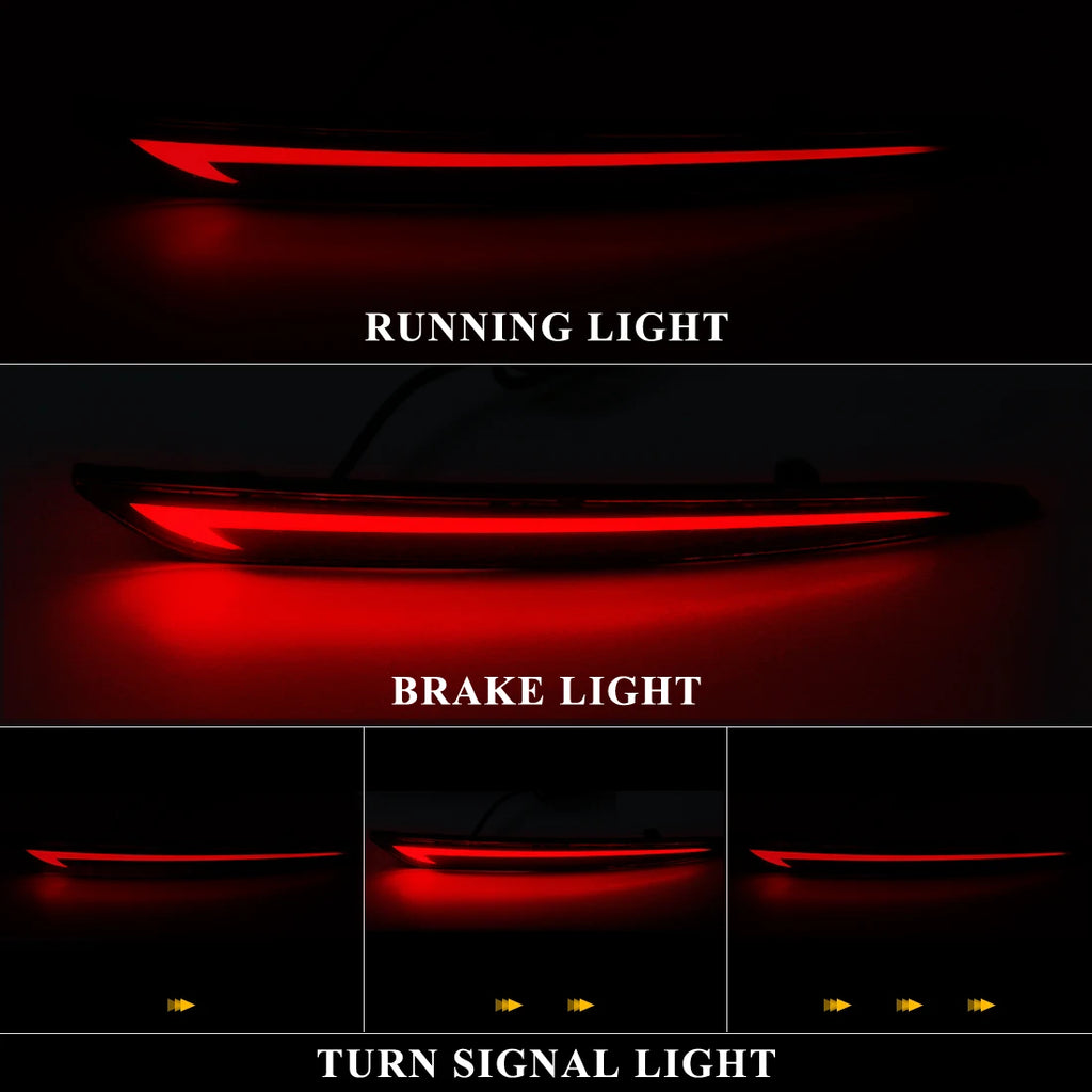 For Ford Mondeo Fusion 2013 2014 2015 2016 2017 2018 LED Rear Bumper Reflector Lights Brak | AUTOKITSHOP