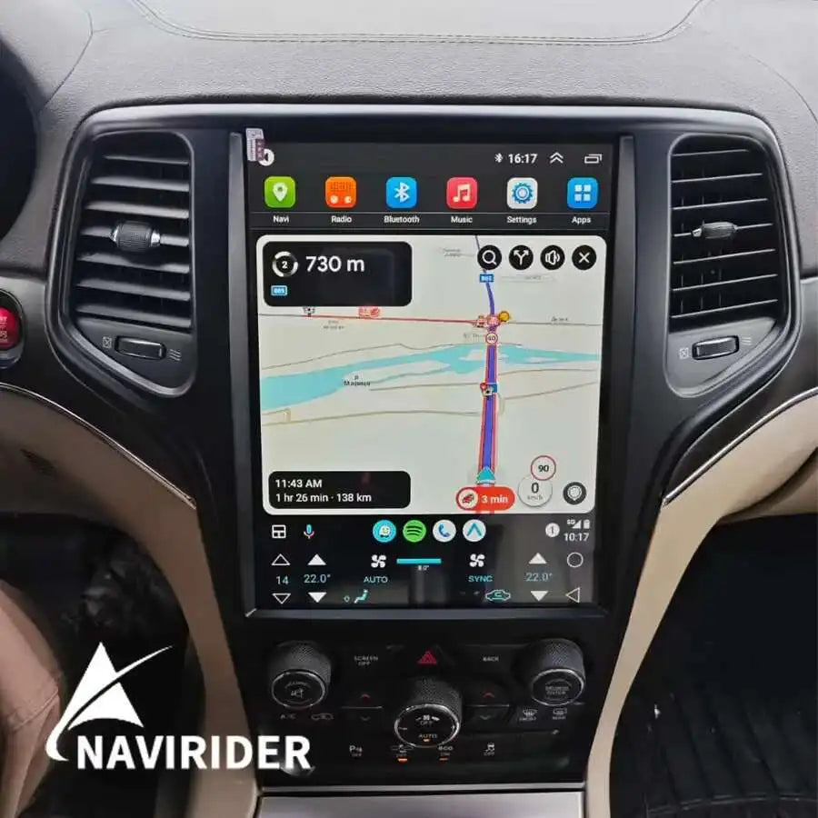 NaviRider 2 Din Android 14 For Jeep Grand Cherokee 2013 - 2018 12.8inch Car Multimedia Vid