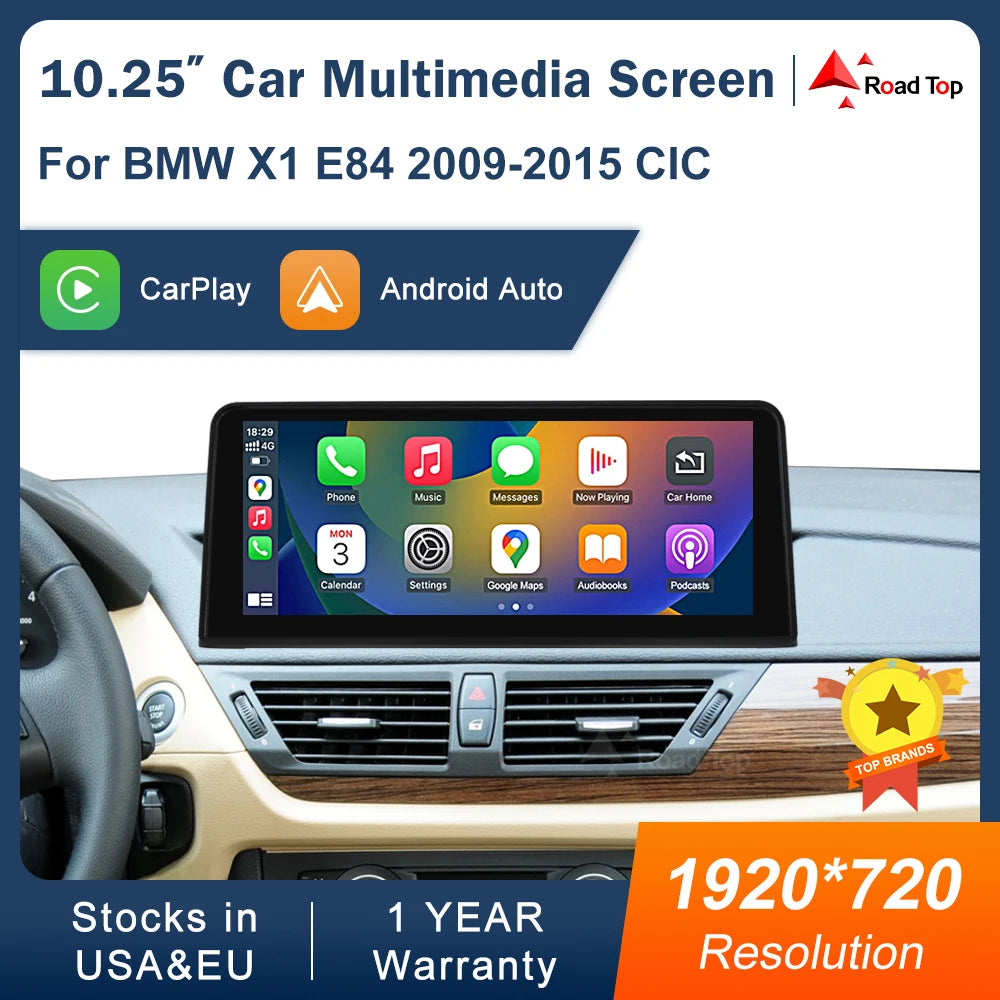 CN Road Top Wireless CarPlay Android Auto Car Multimedia For BMW X1 E84 2009-2015 CIC Scre | AUTOKITSHOP