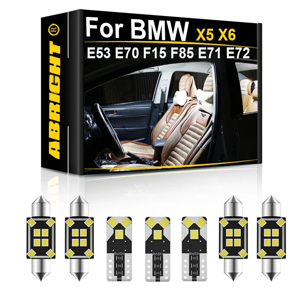 LED Interior Light Kit for BMW X5 X6 E53 E70 F15 F85 E71 E72 - Canbus Error-Free Bulbs | AUTOKITSHOP