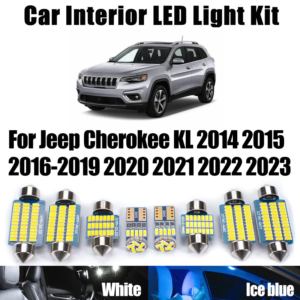 16-Piece LED Interior Light Kit for Jeep 2014-2016 - Canbus Error-Free Interior Bulbs