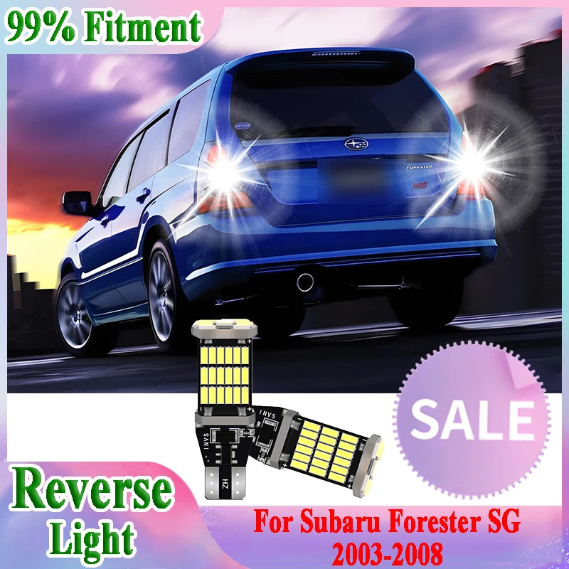 T15 W16W Car LED Reverse Light 6000K White CSP Chips For Subaru Forester SG 2003-2006 2007