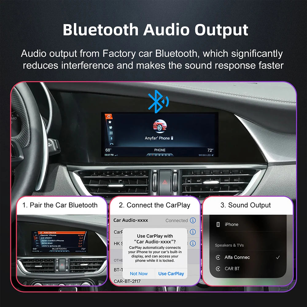 2025 Wireless Carplay For Alfa Romeo Stelvio Giulia 2017-2020 Models Smart Android Auto Ca | AUTOKITSHOP