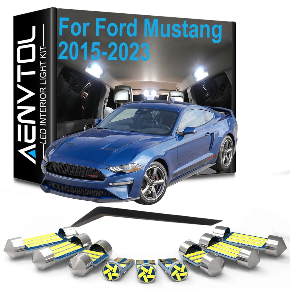 10-Piece LED Interior Light Kit for Ford - Canbus Error-Free Interior Bulbs