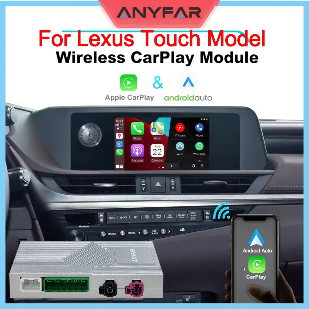 Wireless CarPlay for Lexus NX RX IS ES GS RC CT LS LX LC UX GX, 2012-2022 Android Auto Mir