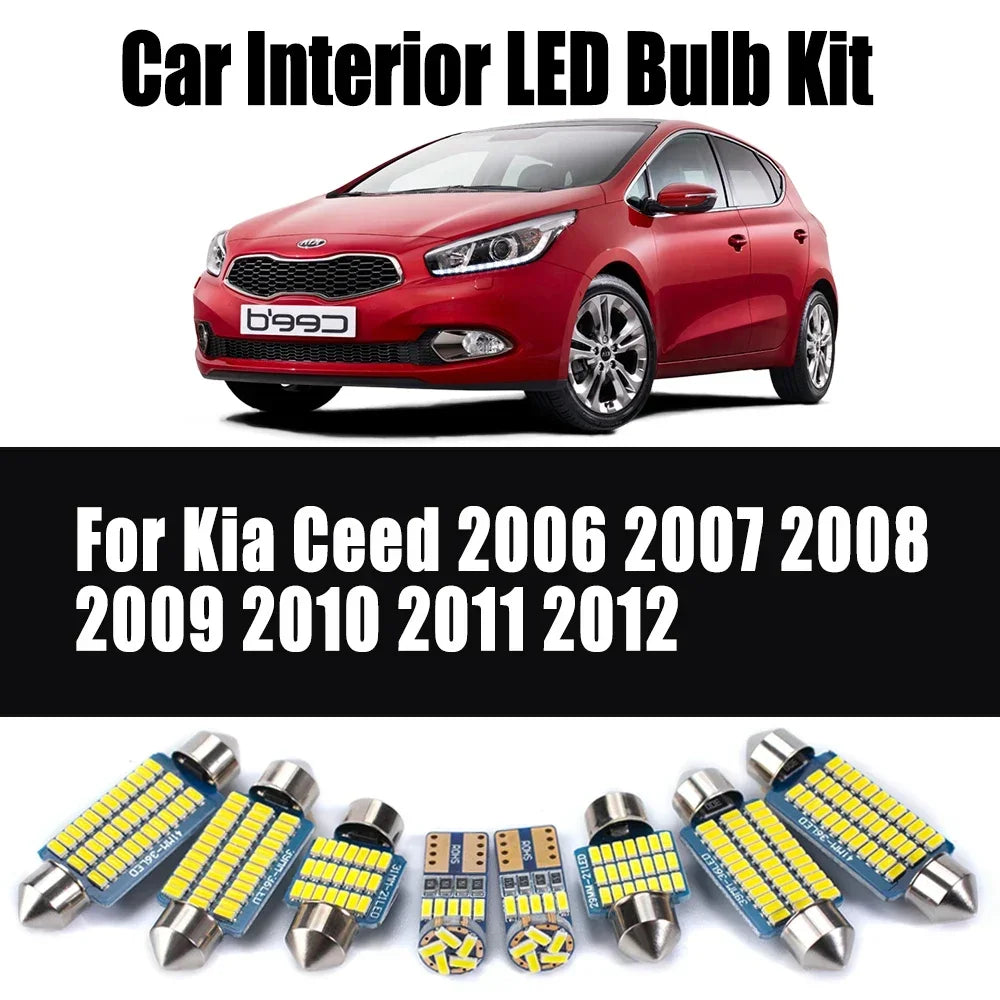 11-Piece LED Interior Light Kit for Kia Ceed - Canbus Error-Free Bulbs | AUTOKITSHOP