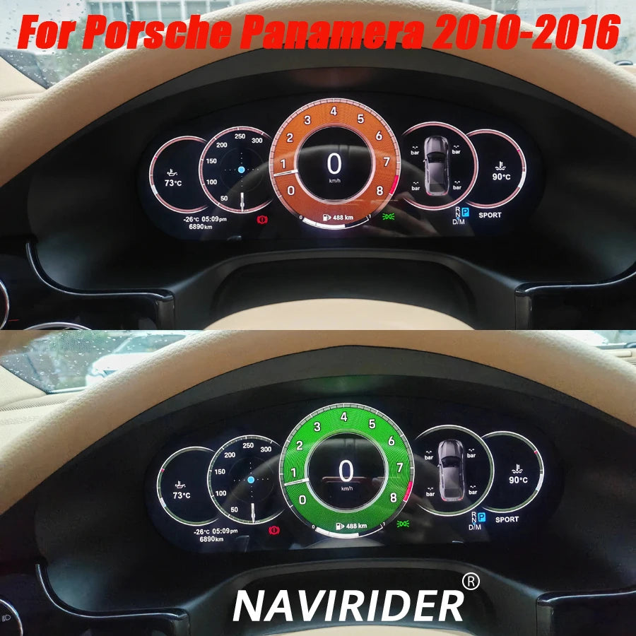 12.3" Car Dashboard Screen Display For Porsche Panamera 2010-2016 Virtual Cockpit Carplay