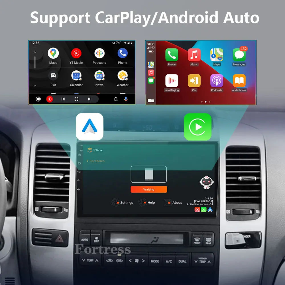 Android 16 Car Radio For Toyota Land Cruiser Prado 120 3 III For Lexus GX470 GX 470 J120 2