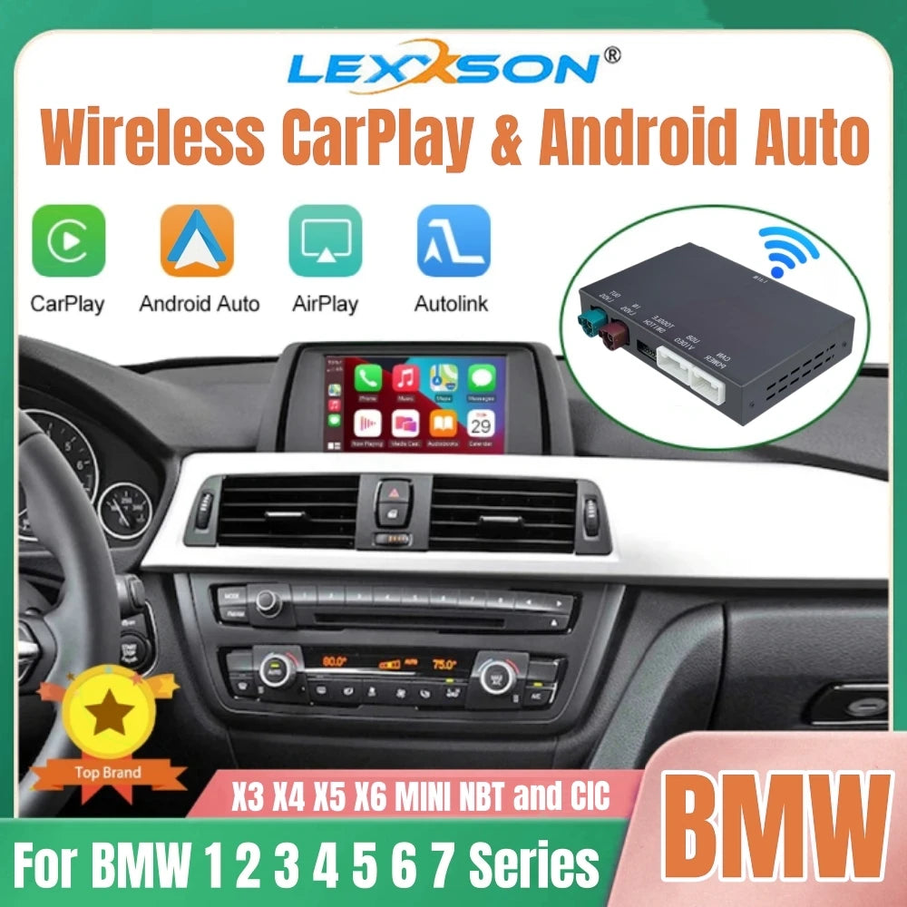 Wireless CarPlay Android Auto for BMW NBT CIC System 1 2 3 4 5 6 7 Series X1 X3 X4 X5 X6 M | AUTOKITSHOP